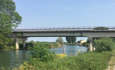 Manutenzione Ponte lungo la SP43 sul fiume Sile a Portegrandi